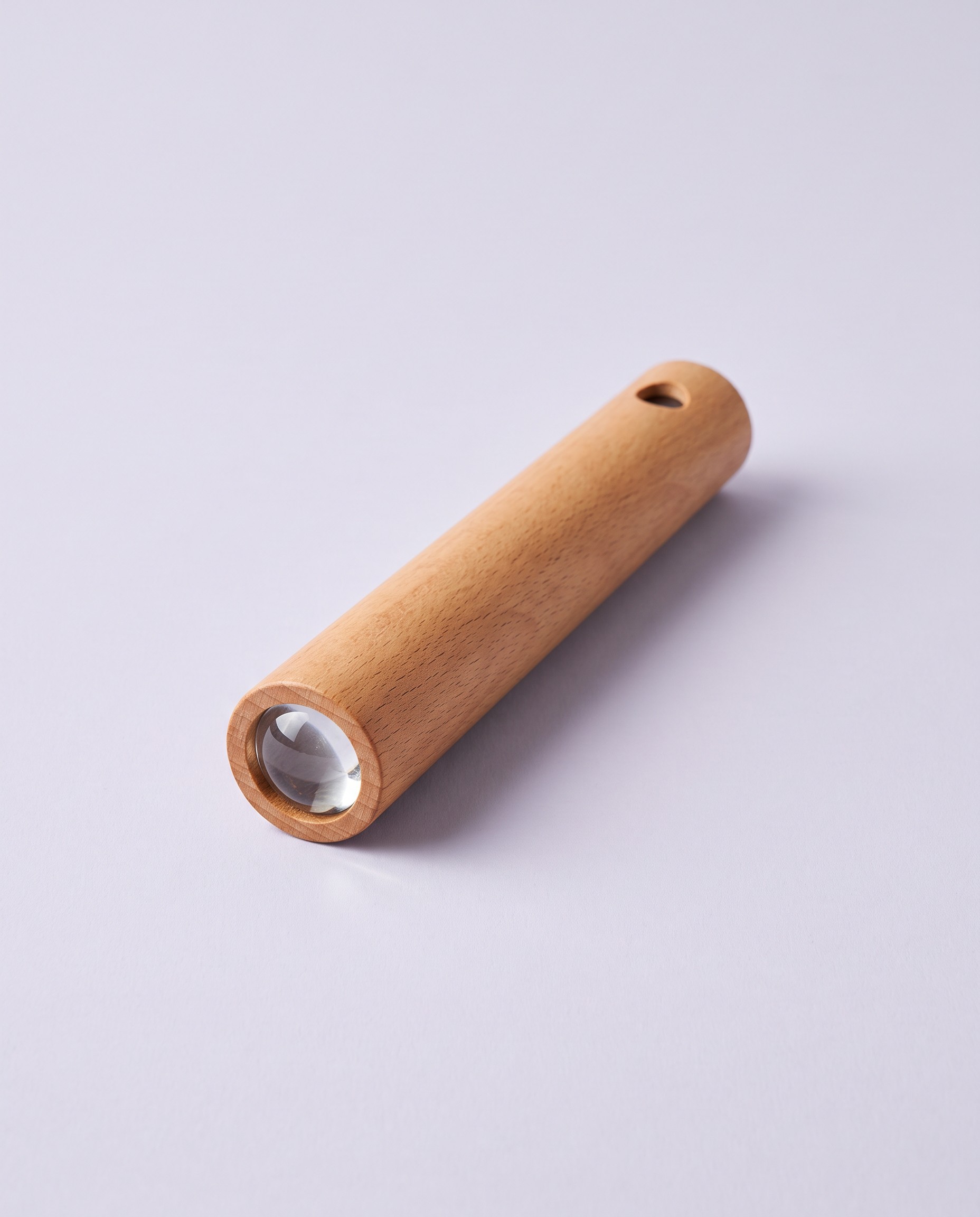 Wooden Teleidoscope with Glass Marble